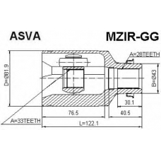 MZIR-GG ASVA Шарнирный комплект, приводной вал