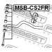 MSB-CS2FR FEBEST Опора, стабилизатор