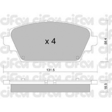 822-464-0 CIFAM Комплект тормозных колодок, дисковый тормоз