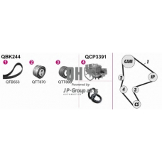 4114102219 Jp Group Водяной насос + комплект зубчатого ремня