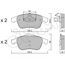 822-803-2 CIFAM Комплект тормозных колодок, дисковый тормоз