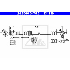 24.5266-0475.3 ATE Тормозной шланг