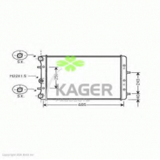 31-0996 KAGER Радиатор, охлаждение двигателя