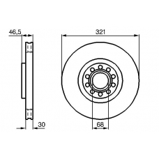 0 986 478 985 BOSCH Тормозной диск