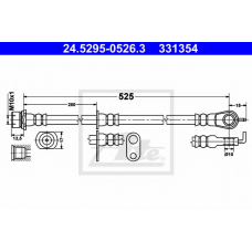 24.5295-0526.3 ATE Тормозной шланг