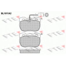 BL1011A2 FTE Комплект тормозных колодок, дисковый тормоз