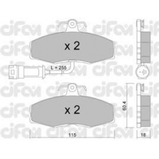 822-039-1 CIFAM Комплект тормозных колодок, дисковый тормоз