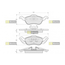 BD S075 STARLINE Комплект тормозных колодок, дисковый тормоз