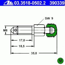 03.3518-0502.2 ATE Болт воздушного клапана / вентиль