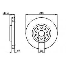 0 986 479 011 BOSCH Тормозной диск