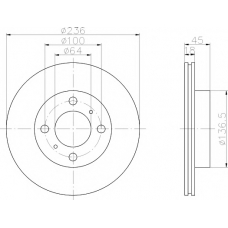 8DD 355 105-771 HELLA PAGID Тормозной диск