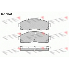 BL1709A1 FTE Комплект тормозных колодок, дисковый тормоз
