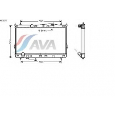 HY2077 AVA Радиатор, охлаждение двигателя