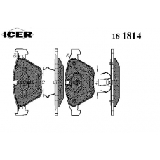 181814 ICER Комплект тормозных колодок, дисковый тормоз