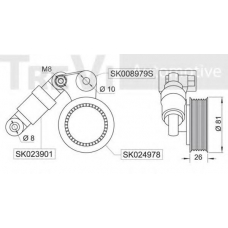 SK009898 SK Натяжитель ремня, клиновой зубча