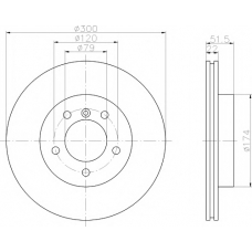 8DD 355 106-552 HELLA PAGID Тормозной диск