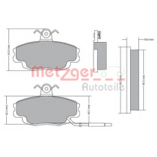 1170427 METZGER Комплект тормозных колодок, дисковый тормоз