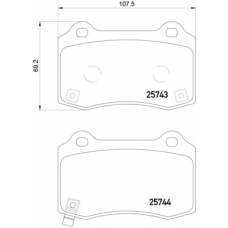 T2281 PAGID Комплект тормозных колодок, дисковый тормоз