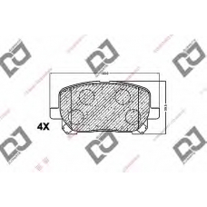 BP1245 DJ PARTS Комплект тормозных колодок, дисковый тормоз