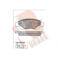 RB1702-701 R BRAKE Комплект тормозных колодок, дисковый тормоз