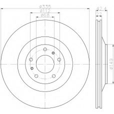 8DD 355 115-461 HELLA Тормозной диск