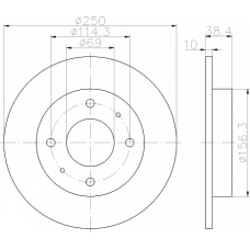 8DD 355 111-521 HELLA PAGID Тормозной диск