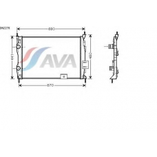 DN2278 AVA Радиатор, охлаждение двигателя