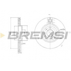 DBA252V BREMSI Тормозной диск