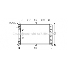 LA2023 AVA Радиатор, охлаждение двигателя