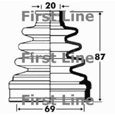 FCB2858 FIRST LINE Пыльник, приводной вал