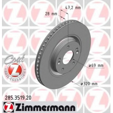 285.3519.20 ZIMMERMANN Тормозной диск