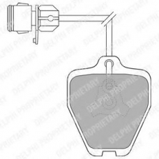 LP1463 DELPHI Комплект тормозных колодок, дисковый тормоз