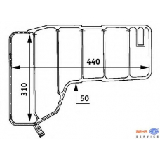 8MA 376 705-201 HELLA Компенсационный бак, охлаждающая жидкость