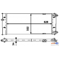 8MK 376 713-731 HELLA Радиатор, охлаждение двигателя