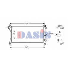 080067N AKS DASIS Радиатор, охлаждение двигателя