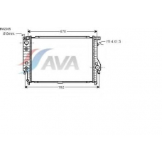 BW2165 AVA Радиатор, охлаждение двигателя