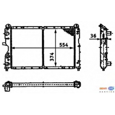 8MK 376 716-151 HELLA Радиатор, охлаждение двигателя