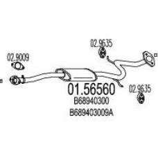 01.56560 MTS Средний глушитель выхлопных газов