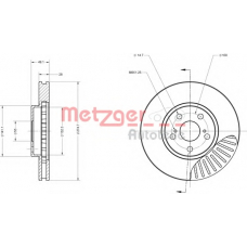 6110315 METZGER Тормозной диск