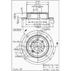 08.7104.14 BREMBO Тормозной диск