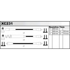 XC231 QUINTON HAZELL Комплект проводов зажигания