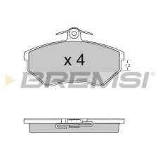 BP2531 BREMSI Комплект тормозных колодок, дисковый тормоз