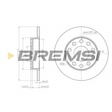 DBB709S BREMSI Тормозной диск
