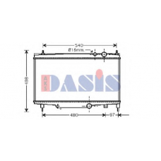 160032N AKS DASIS Радиатор, охлаждение двигателя