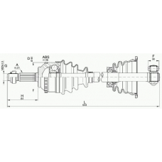 DRS6298.00 OPEN PARTS Приводной вал