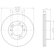 8DD 355 105-711 HELLA PAGID Тормозной диск