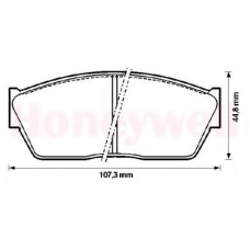 572180B BENDIX Комплект тормозных колодок, дисковый тормоз