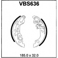 VBS636 MOTAQUIP Комплект тормозных колодок