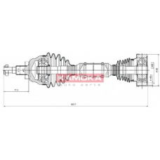 VW1138927 KAMOKA Приводной вал