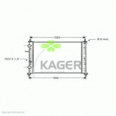 31-0412 KAGER Радиатор, охлаждение двигателя